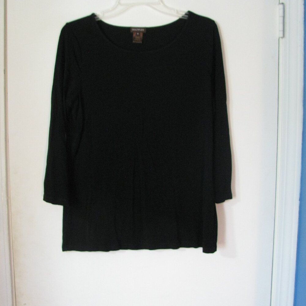 * Multiples Black Blouse Medium EUC Long Sleeves Stretch